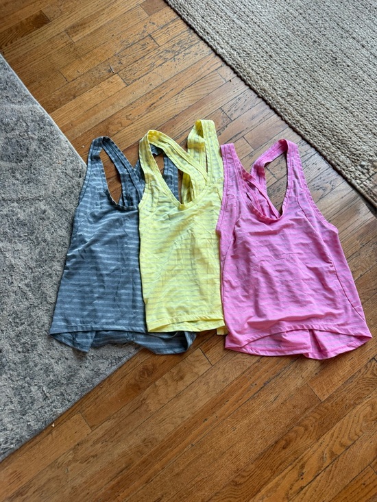 Zyia Active Tops - 3-Zyia active open back tank tops 
- Pink, Yellow, Gray sz: M